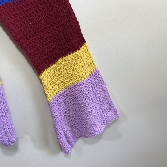 Cozy Striped Pullover Sweater Bell Sleeves - Picture 6 of 8